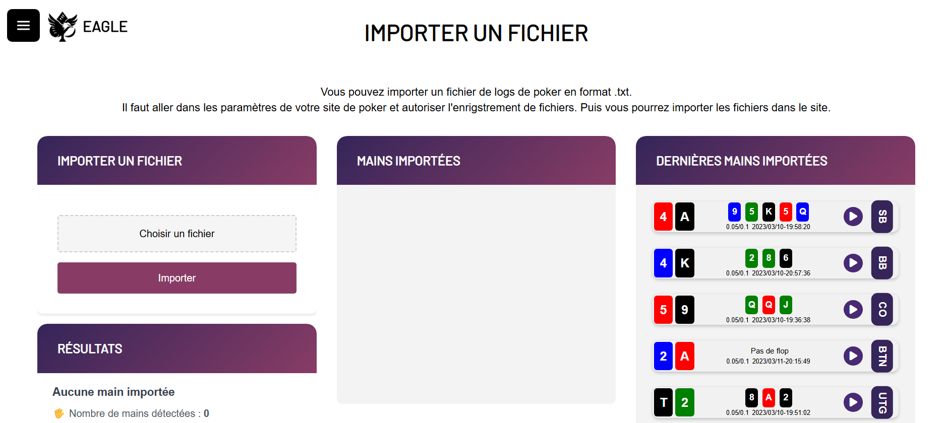 Import de fichiers
